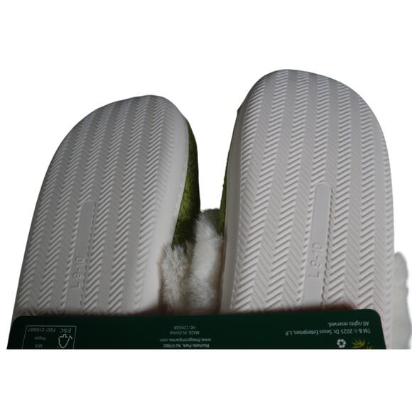 The Grinch Green Ladies Plush Fur Sherpa Slippers – Size L (9/10) Large - Picture 5 of 7